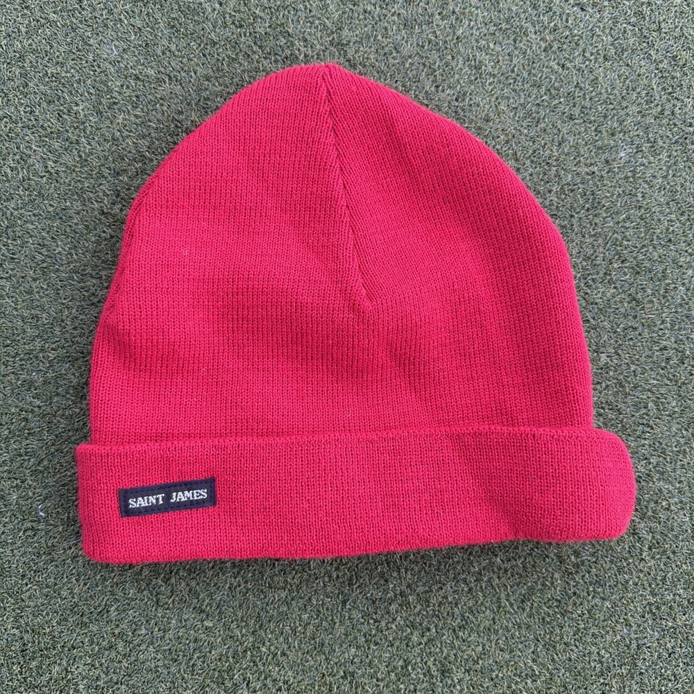 Saint James Knit Beanie Red Hat